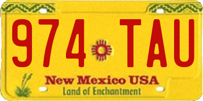 NM license plate 974TAU