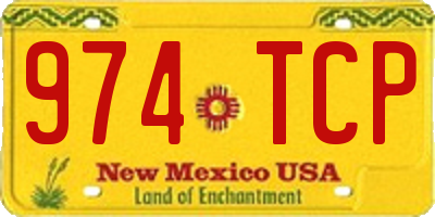 NM license plate 974TCP