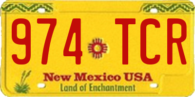 NM license plate 974TCR