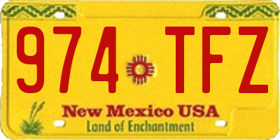 NM license plate 974TFZ