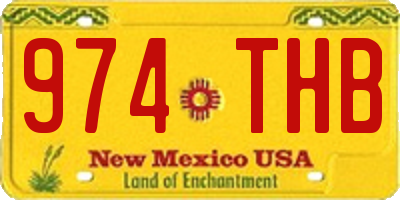 NM license plate 974THB