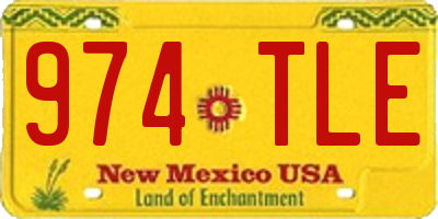 NM license plate 974TLE