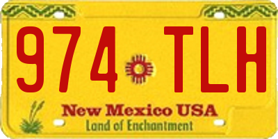 NM license plate 974TLH