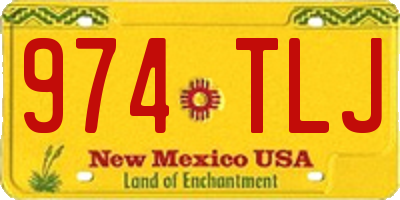 NM license plate 974TLJ