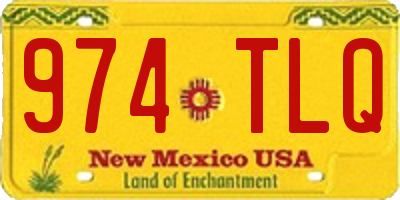 NM license plate 974TLQ