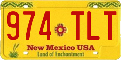 NM license plate 974TLT