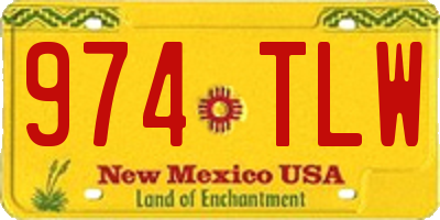 NM license plate 974TLW