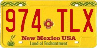 NM license plate 974TLX