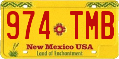 NM license plate 974TMB