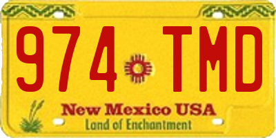NM license plate 974TMD