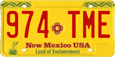 NM license plate 974TME