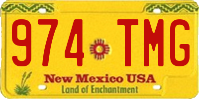 NM license plate 974TMG