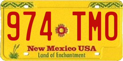 NM license plate 974TMO