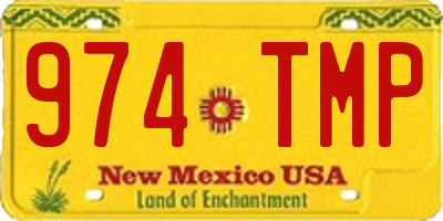 NM license plate 974TMP