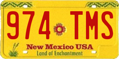 NM license plate 974TMS