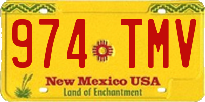 NM license plate 974TMV