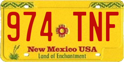 NM license plate 974TNF