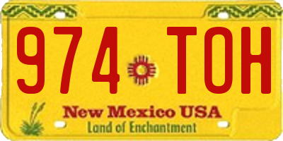 NM license plate 974TOH