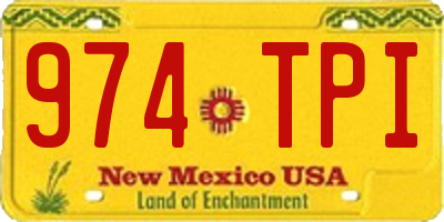 NM license plate 974TPI