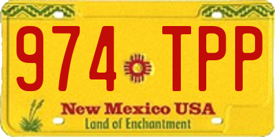 NM license plate 974TPP