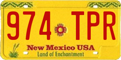 NM license plate 974TPR