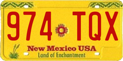 NM license plate 974TQX