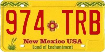 NM license plate 974TRB