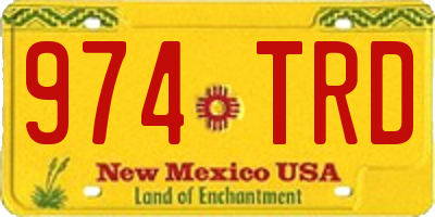 NM license plate 974TRD