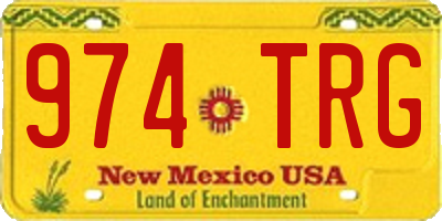 NM license plate 974TRG