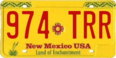 NM license plate 974TRR