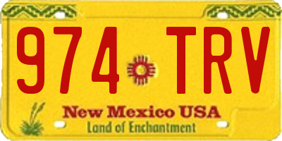 NM license plate 974TRV