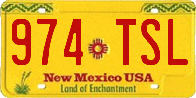NM license plate 974TSL