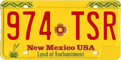 NM license plate 974TSR