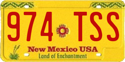 NM license plate 974TSS