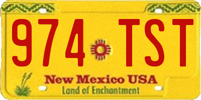 NM license plate 974TST