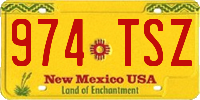 NM license plate 974TSZ