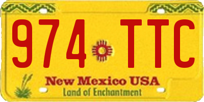 NM license plate 974TTC