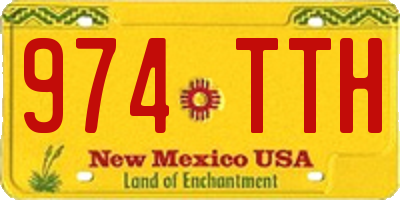 NM license plate 974TTH