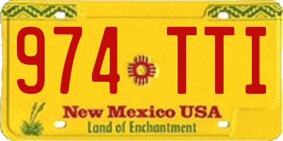 NM license plate 974TTI