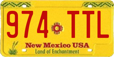 NM license plate 974TTL