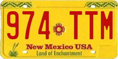 NM license plate 974TTM