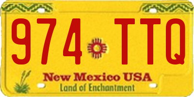 NM license plate 974TTQ