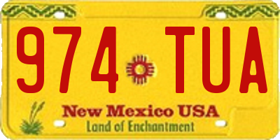 NM license plate 974TUA