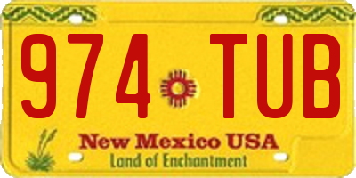 NM license plate 974TUB