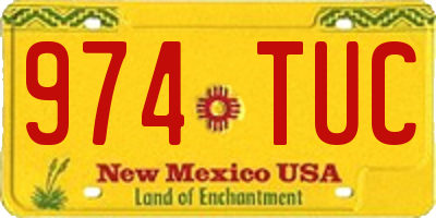 NM license plate 974TUC