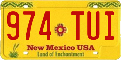 NM license plate 974TUI