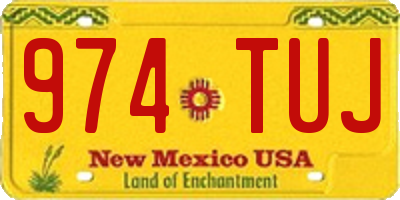 NM license plate 974TUJ