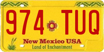 NM license plate 974TUQ