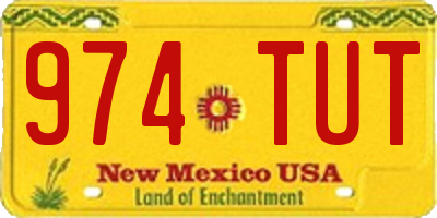 NM license plate 974TUT