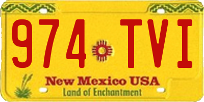 NM license plate 974TVI